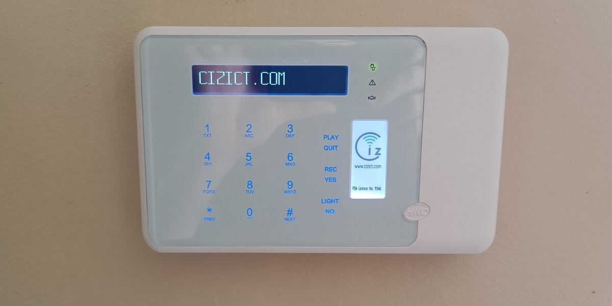 White Slim Line HKC Keypad With Touch Screen