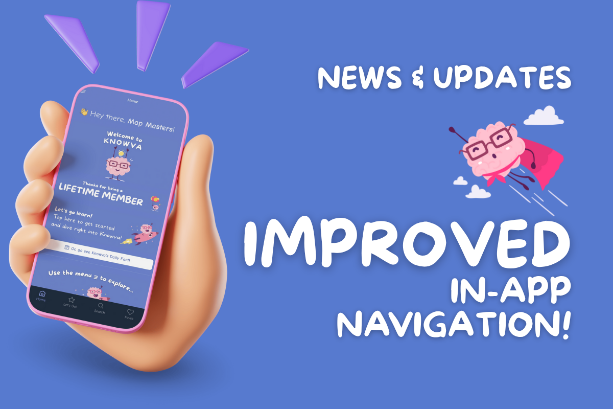 News and Updates from Knowva - Improved In-App Navigation in our Kids Encyclopaedia