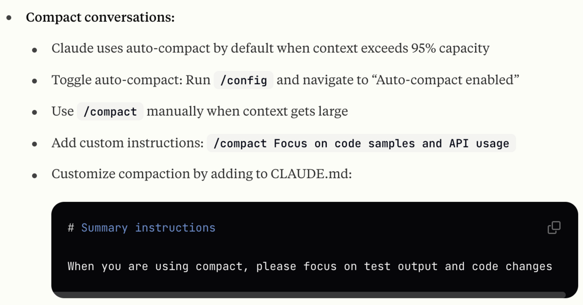 anthropic compact code command
