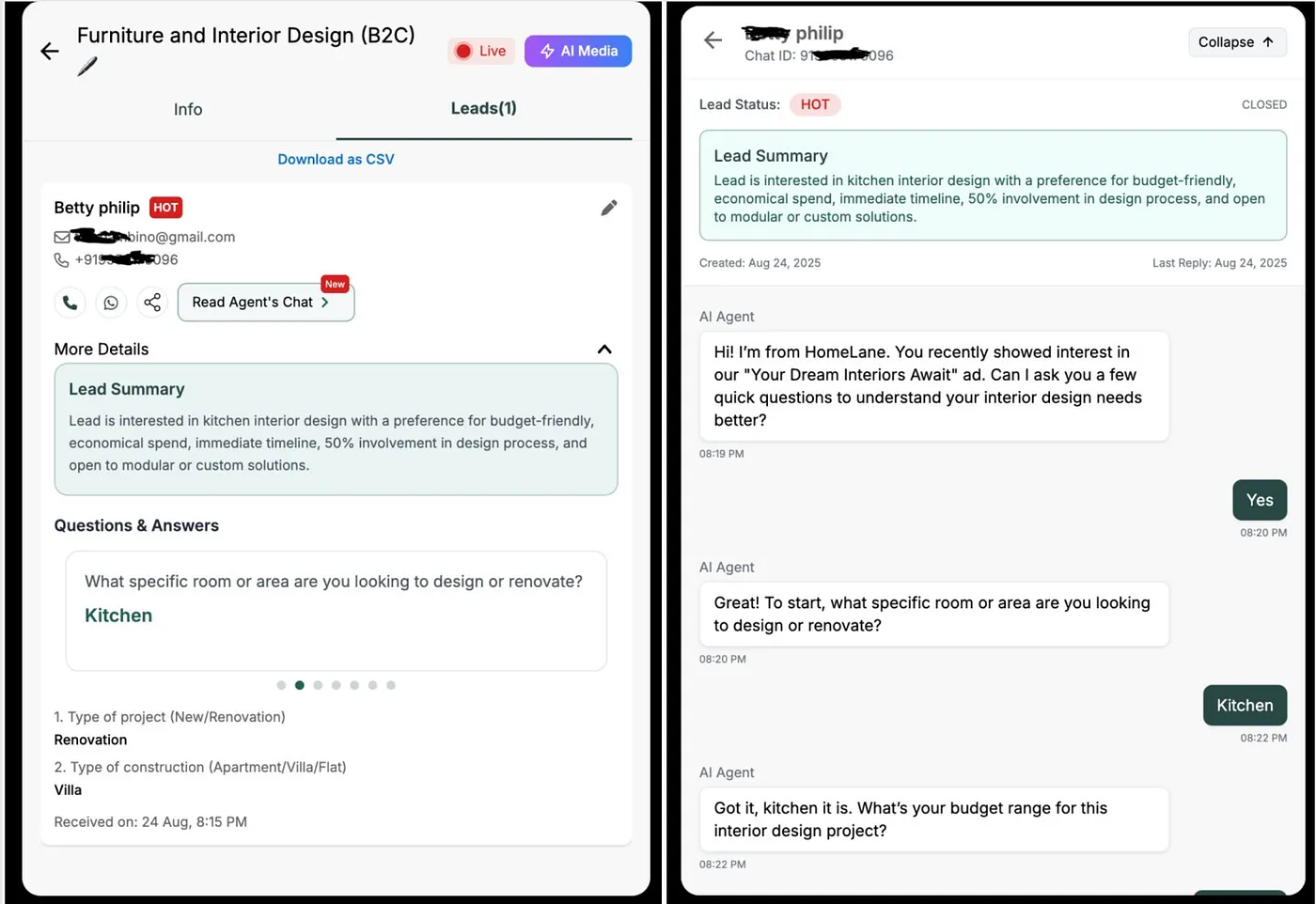 WhatsApp sales agent at GrowEasy acting on behalf of clients to classify leads into Hot, Warm & Junk